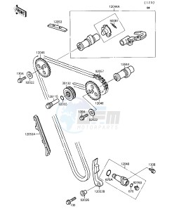 KSF 250 A [MOJAVE 250] (A3-A7) [MOJAVE 250] drawing CAMSHAFT_TENSIONER