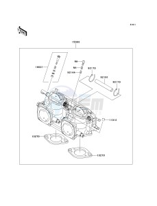 JS 800 A [800 SX-R] (A6F-A9F) A6F drawing CARBURETOR