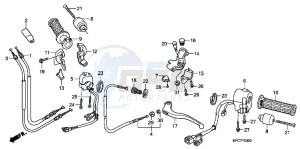 XL125VB drawing HANDLE LEVER/SWITCH/CABLE