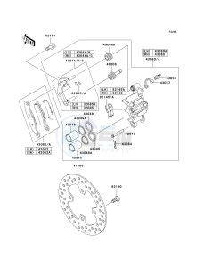 KVF 650 D ([BRUTE FORCE 650 4X4] (D6F-D9F) D7F drawing FRONT BRAKE