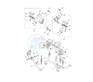 XP T-MAX WHITE MAX 500 drawing STAND AND FOOTREST