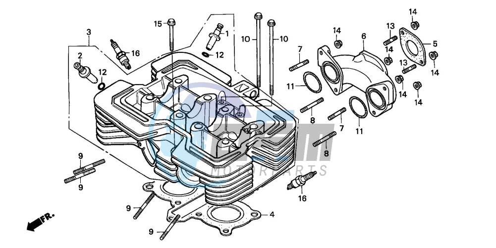 CYLINDER HEAD (CB250PT/4/5)(CB250W/4)