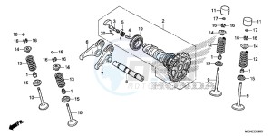 CRF450RD CRF450R Europe Direct - (ED) drawing CAMSHAFT/VALVE