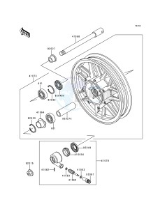 ZG 1200 B [VOYAGER XII] (B10-B14) [VOYAGER XII] drawing FRONT WHEEL