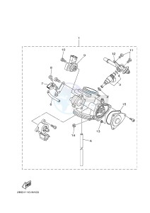 YFM700FWAD YFM700PHE GRIZZLY 700 EPS HUNTER (2BGA) drawing THROTTLE BODY ASSY 1