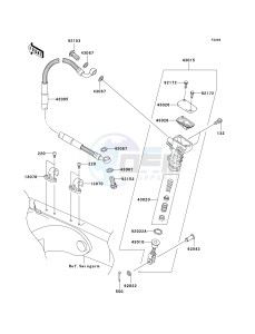 KX 250 R [KX250] (R1) R1 drawing REAR MASTER CYLINDER