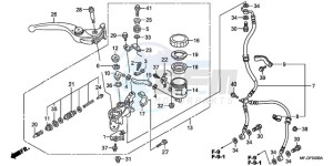 CBR600RRA Australia - (U / 2U) drawing FR. BRAKE MASTER CYLINDER (CBR600RR)