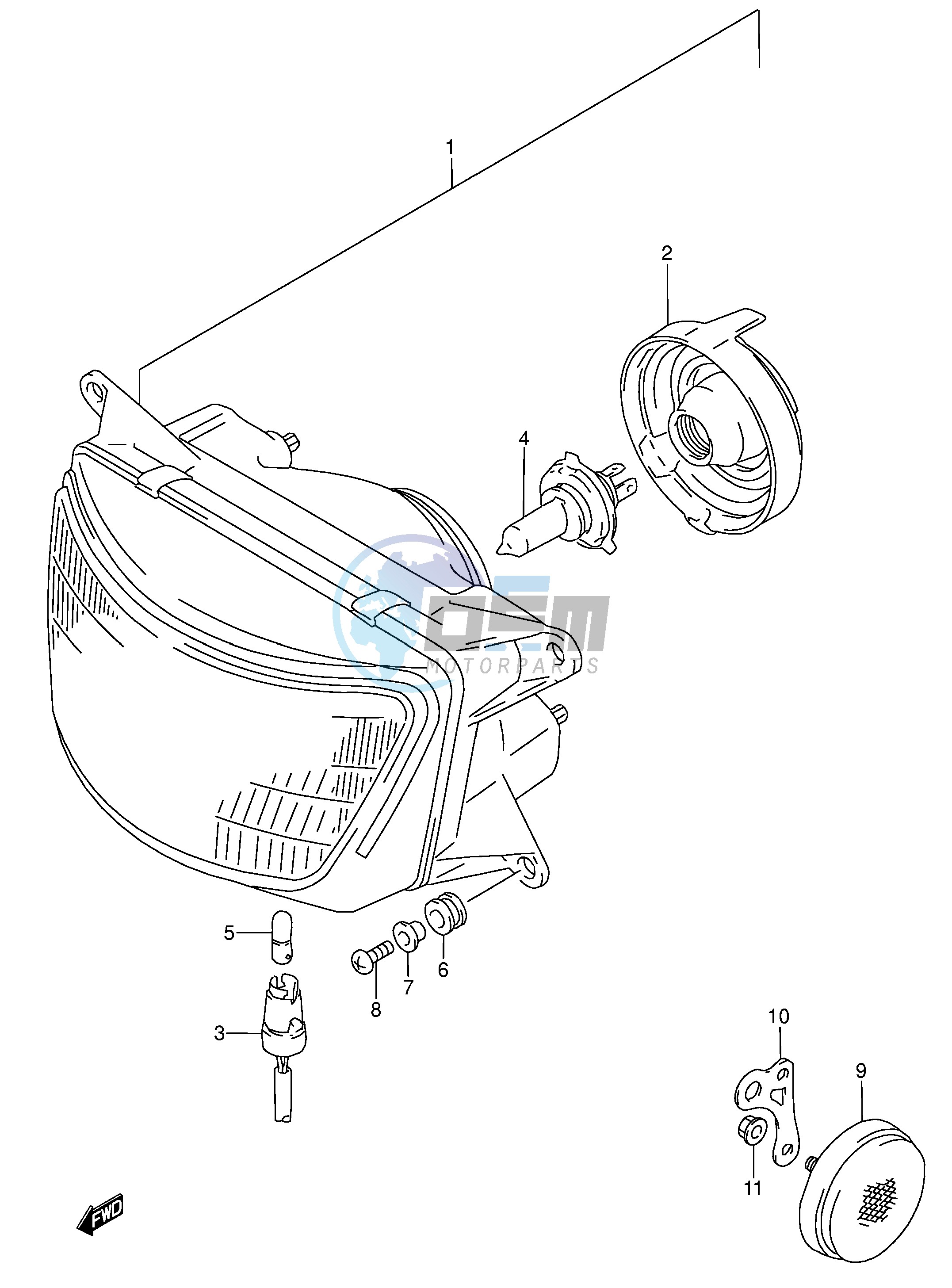 HEADLAMP (MODEL P R)