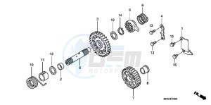 CRF450RB drawing KICK STARTER SPINDLE