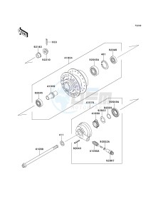 AN 110 D (D2-D3) drawing FRONT HUB