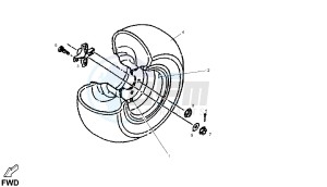 DXR - 250 CC drawing REAR WHEEL