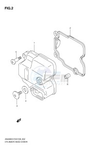 AN400 (E3-E28) Burgman drawing CYLINDER HEAD COVER