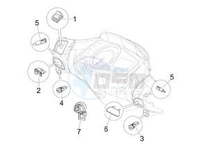 NRG 50 power DT serie speciale (D) Germany drawing Selectors - Switches - Buttons