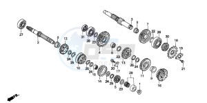 NX650 500 DOMINATOR drawing TRANSMISSION