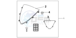 CBR1000RR9 Europe Direct - (ED / TRI) drawing HIGH WIND SCREEN