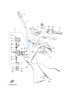 YFM550FWAD YFM5FGPD GRIZZLY 550 EPS (1HSE 1HSF) drawing STEERING HANDLE & CABLE