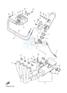 YZF-R6 600 R6 (2CXA) drawing EXHAUST