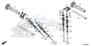 CBR500RF CBR500R UK - (E) drawing CAMSHAFT/ VALVE