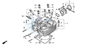 XR400R drawing CYLINDER HEAD