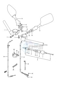 GSX-R750 (E28) drawing HANDLEBAR