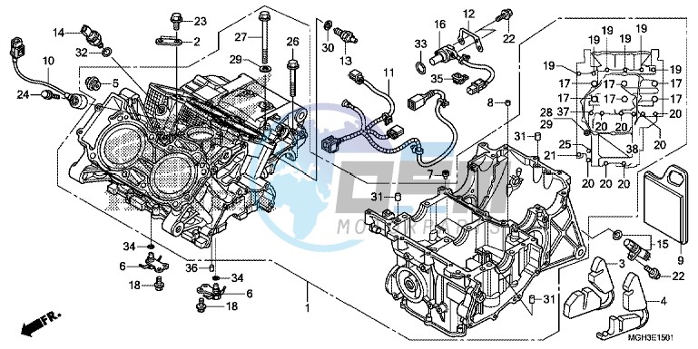 CRANKCASE (VFR1200XD)