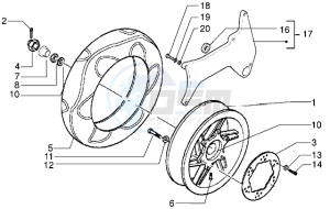 DNA 125 drawing Rear Wheel