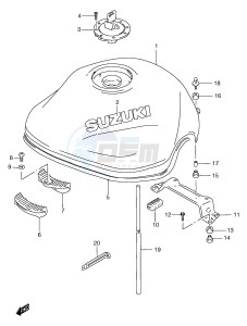 GSF1200 (E2) Bandit drawing FUEL TANK (MODEL T V)