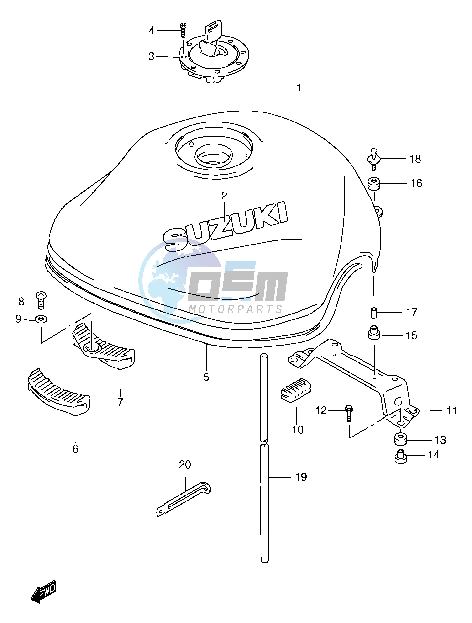 FUEL TANK (MODEL T V)