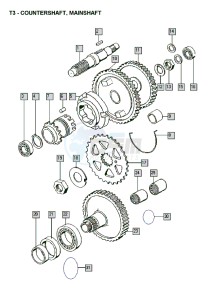 FLEXER_XL_45kmh_K8-L0 50 K8-L0 drawing Countershaft-mainshaft