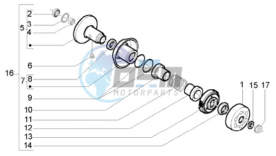 Driven pulley