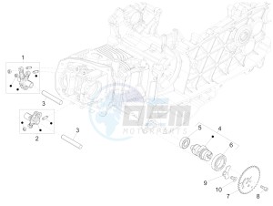 PRIMAVERA 125 4T 3V IGET IE ABS-NOABS E2-E4 (APAC) drawing Rocking levers support unit