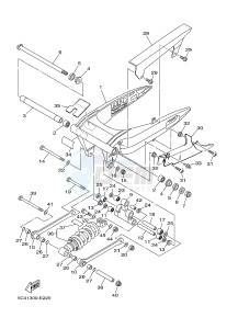 XV1900A MIDNIGHT STAR (1CR4) drawing REAR ARM & SUSPENSION