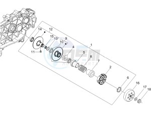 Liberty 125 4t Delivery e3 Single drawing Driven pulley