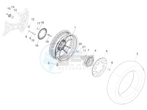 SUPER GTS 300 4T 4V IE ABS E3- E4 (NAFTA) drawing Rear wheel