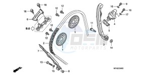 CBF1000A UK - (E / MKH) drawing CAM CHAIN/TENSIONER