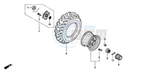 TRX350FE RANCHER 4X4 ES drawing REAR WHEEL