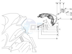 Beverly 500 ie e3 2006-2008 drawing Tail light - Turn signal lamps