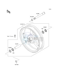 ZR 1000 B [Z1000] (7F-8F) B7F drawing FRONT WHEEL