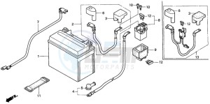 CBR1100XX SUPER BLACKBIRD drawing BATTERY