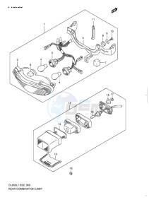 DL650 ABS V-STROM EU-UK drawing REAR COMBINATION LAMP