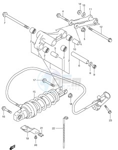 AN400 (E2) Burgman drawing REAR CUSHION LEVER (MODEL Y)