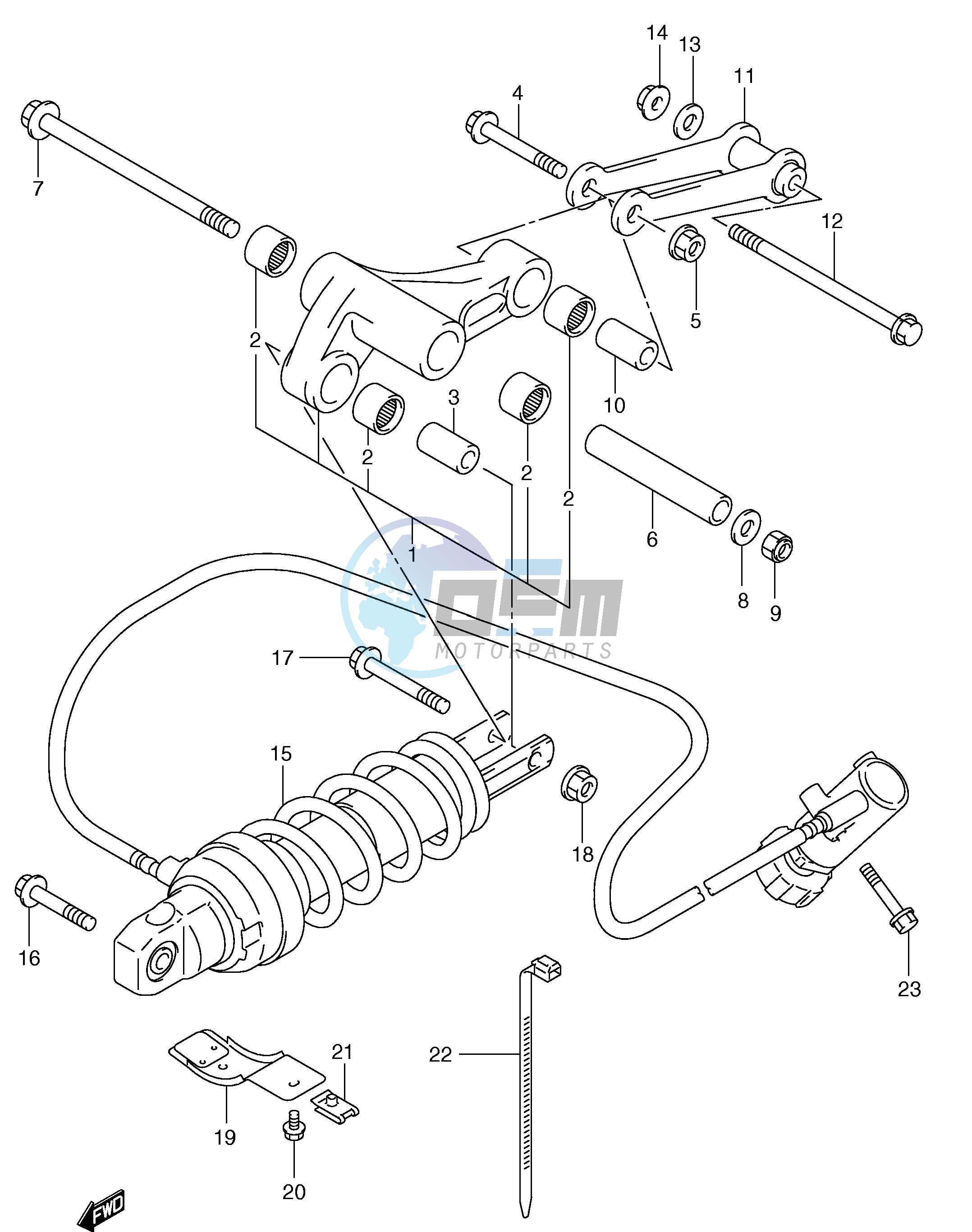 REAR CUSHION LEVER (MODEL Y)