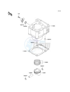 KLX300 A [KLX300R] (A10) A10 drawing CYLINDER_PISTON-- S- -