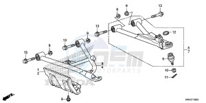 TRX500FM1H TRX500 ED drawing FRONT ARM