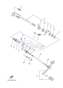 MT09 900 BELGIUM drawing GEAR SELECTOR