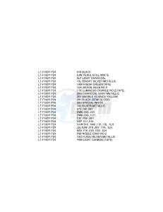 LT-F160 (P24) drawing * COLOR CHART *