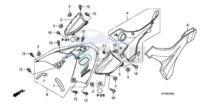 TRX420FA9 Australia - (U) drawing SIDE COVER/TANK COVER