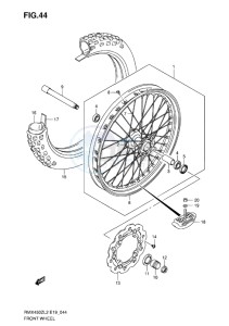 RMX450 drawing FRONT WHEEL