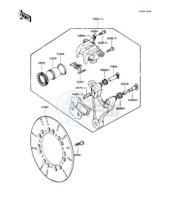 KZ 1100 A [SHAFT] (A1-A3) [SHAFT] drawing REAR BRAKE