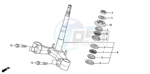 FES125 S-WING drawing STEERING STEM